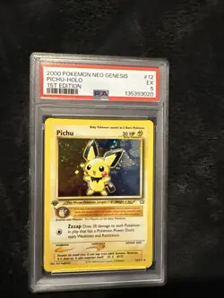 Pokemon Pichu Holo Neo Genesis 12/111 PSA 5 Excellent Condition - Image 1