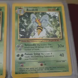 Pokemon Beedrill Base Set 17/102 Rare Stage 2 80 HP Regular English - Image 1