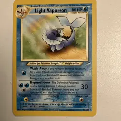Pokemon TCG Light Vaporeon 52/105 Neo Destiny Unlimited LP - Image 1