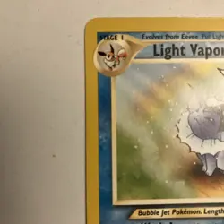Pokemon TCG Light Vaporeon 52/105 Neo Destiny Unlimited LP - Image 3