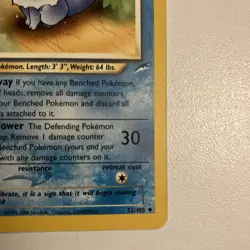 Pokemon TCG Light Vaporeon 52/105 Neo Destiny Unlimited LP - Image 4
