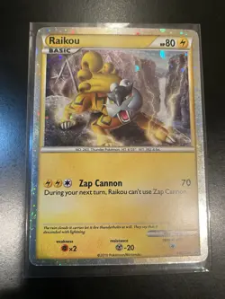 Raikou HGSS19 2010 Pokemon HGSS Black Star Promo Shining Legend MP - Image 1