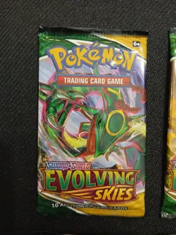 Pokemon TCG Evolving Skies Factory Sealed Complete Art Set 4 Packs - Image 4