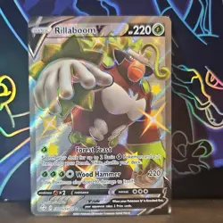 Pokemon TCG Rillaboom V SV105/SV122 Shining Fates Shiny Holo 220 HP Basic - Image 1
