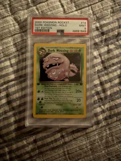Pokemon TCG Dark Weezing Holo Rare PSA 9 1st Edition - Image 1