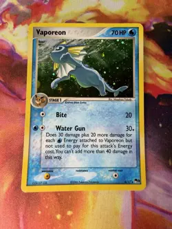 Vaporeon 6/17 LP Holo Rare POP Series 3 2006 Pokemon TCG - Image 1