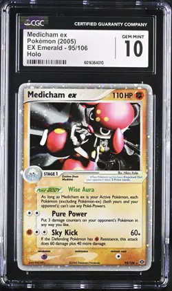 Pokemon Medicham ex 95/106 Ultra Rare EX Emerald - CGC 10 - Image 1
