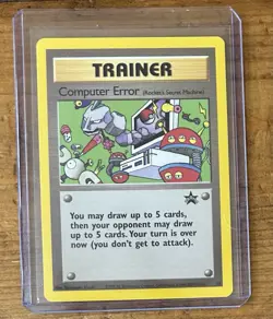 Pokemon TCG Trainer Computer Error Black Star Promo 1999-2000 Vintage - Image 1