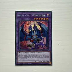 YUGIOH Secret Rare Garura, Wings Of Resonant Life RA02-EN024MP23-EN148 1st Ed - Image 1