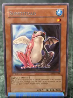 Yugioh Substitoad LODT-EN028 Light of Destruction 1st Edition Rare NM-LP - Image 1