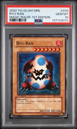 2002 YU-GI-OH! MRL-MAGIC RULER 1ST ED #070 RYU-RAN PSA 10 - Image 1