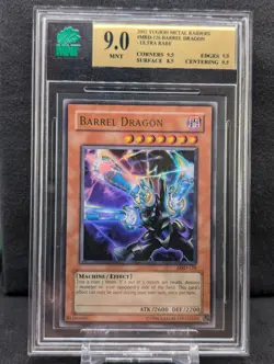 2022 Yugioh Metal Raiders Barrel Dragon MRD-126 Ultra Rare MNT 9 Mint HOLO - Image 1