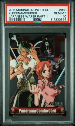 2011 Morinaga One Piece Zoro Nami Brook Japanese Wafer Part1 018 PSA10 - Image 1