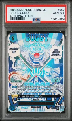 One Piece Card Game TCG PRB02 Cross Guild OP09-057 Alt Art English PSA 10 - Image 1