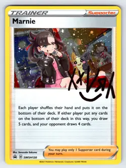 Marnie SWIRL!! SWSH120 S&S Black Star Promo Pokemon Card TCG Cosmos Holo - Nm - Image 1