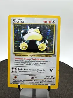 Pokemon Card Snorlax Holo Unlimited Jungle Set WotC 1999 Ultra Rare 11/64 - Image 1