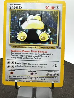 Pokemon Card Snorlax Holo Unlimited Jungle Set WotC 1999 Ultra Rare 11/64 - Image 3