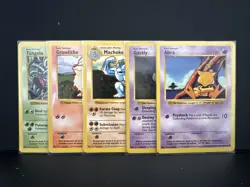 Pokemon TCG – Base Set Shadowless Lot (5 Cards) – 1999 WOTC - Image 1