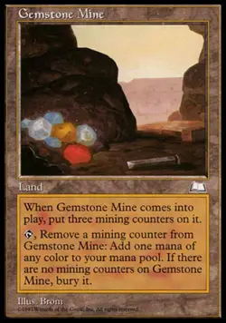 MTG English Gemstone Mine NM Normal Weatherlight - Image 1
