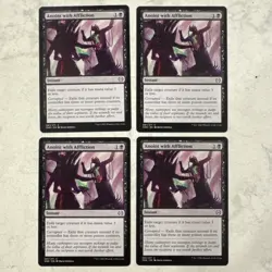 Magic the Gathering MTG Anointed With Affliction Play Set Of 4 Cards - Image 1