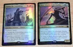 MTG 2x FOIL Saskia, the Unyielding & Mirri, Weatherlight Duelist - Image 1