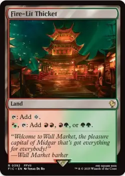 1 x Fire-Lit Thicket - Final Fantasy Commander - LP - MTG - Image 1