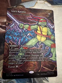 Leo's Katana - Sword of Sinew and Steel (Borderless) TMNT Source Material Foil - Image 1