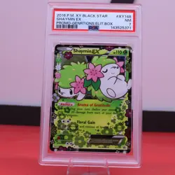 2016 Pokemon TCG Generations ETB Promo XY148 Shaymin Ex PSA 7 - Image 1