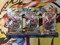 Lot Of 3x - Pokemon XY Breakpoint Sleeved Blister Packs Gyarados Scizor, 2016 - Image 1