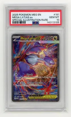2025 Pokemon Mega Evolution Latias ex SIR PSA 10 Gem Mint #181/132 - Image 1