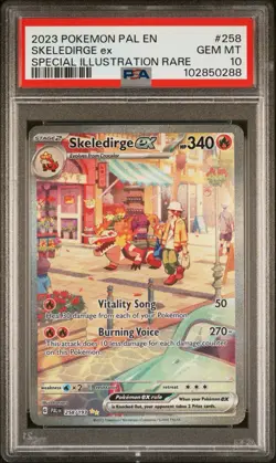 2023 Pokemon Paldea Evolved Skeledirge #258 Special Illustration Rare PSA 10 Gem - Image 1