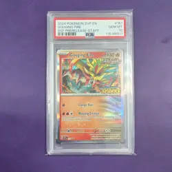 Pokemon Gouging Fire Staff Prerelease Promo Holo SV Scarlet Violet 151 PSA 10 - Image 1