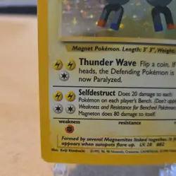 Vintage Pokemon Magneton Base Set 9/102 Holo Rare 1999-2000 LP/MP - Image 5