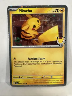 💫💫 Pikachu (Pokemon Day 2026) 051/162 Stamped Promo Holo - Swirled 💫💫. - Image 1