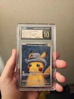 Pokemon Pikachu with Grey Felt Hat Van Gogh FA Promo SVP EN 085 CGC 10 Pristine - Image 1