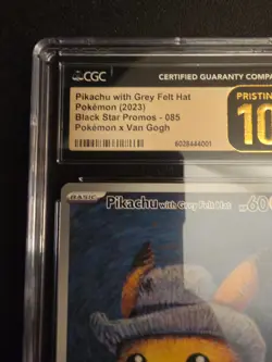 Pokemon Pikachu with Grey Felt Hat Van Gogh FA Promo SVP EN 085 CGC 10 Pristine - Image 2