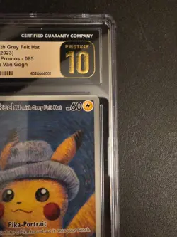 Pokemon Pikachu with Grey Felt Hat Van Gogh FA Promo SVP EN 085 CGC 10 Pristine - Image 3
