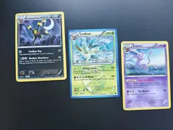 3x Umbreon, Leafeon Holo, Espeon Vintage Eeveelution Pokemon Karten Sammlung| EN - Image 1