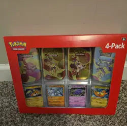 POKEMON TCG SCARLET & VIOLET 151 4 PACK MINI TINS FACTORY SEALED SAMS CLUB BOX B - Image 3