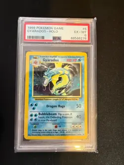 1999 POKEMON BASE SET UNLIMITED #6 GYARADOS-HOLO PSA 6 - Image 1