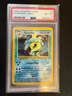 1999 POKEMON BASE SET UNLIMITED #6 GYARADOS-HOLO PSA 6 - Image 2