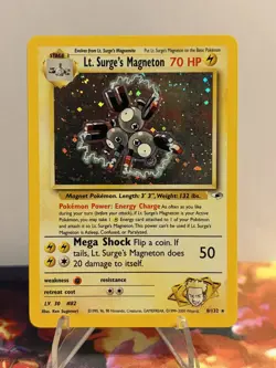 Pokemon TCG Lt. Surge's Magneton 8/132 Holo Rare Gym Heroes Lightly Played - Image 1