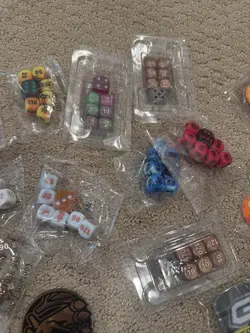 Pokemon ETB Dice And Marker Lot Of 12 ETB Dice Sets +Markers +coins - Image 3