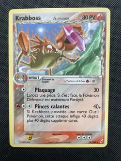 Carte Pokemon rare Krabboss 22/100 EX Gardien de Cristal Bloc EX FR - Image 1