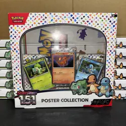 Pokemon TCG Scarlet & Violet 151 Poster Collection Box 3 Packs New Sealed(1 Box) 820650853166 - Image 1