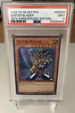 YUGIOH Buster Blader PSV-EN050 25th Anniversary 2023 Ultra Rare PSA 9 - Image 1