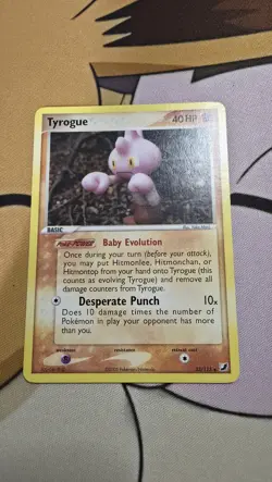 Pokemon Cards TGC: Tyrogue 33/115 EX Unseen Forces Rare Vintage Card 2005 - Image 2