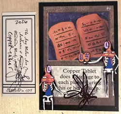 MTG Copper Tablet Alter Altered Sketch Art Amy WEBER Magic - Image 1