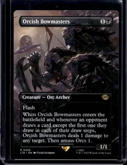 MTG Magic Lord of the Rings #433 Orcish Bowmasters Rare Borderless Scene (C) - Image 1