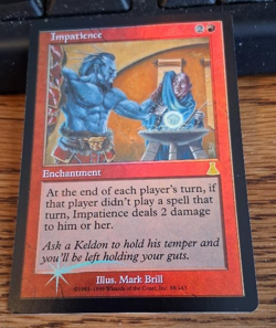 MTG Impatience FOIL RARE 88/143 RED Urza's Destiny Nm/Mt Condition - Image 1